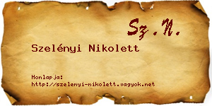 Szelényi Nikolett névjegykártya
